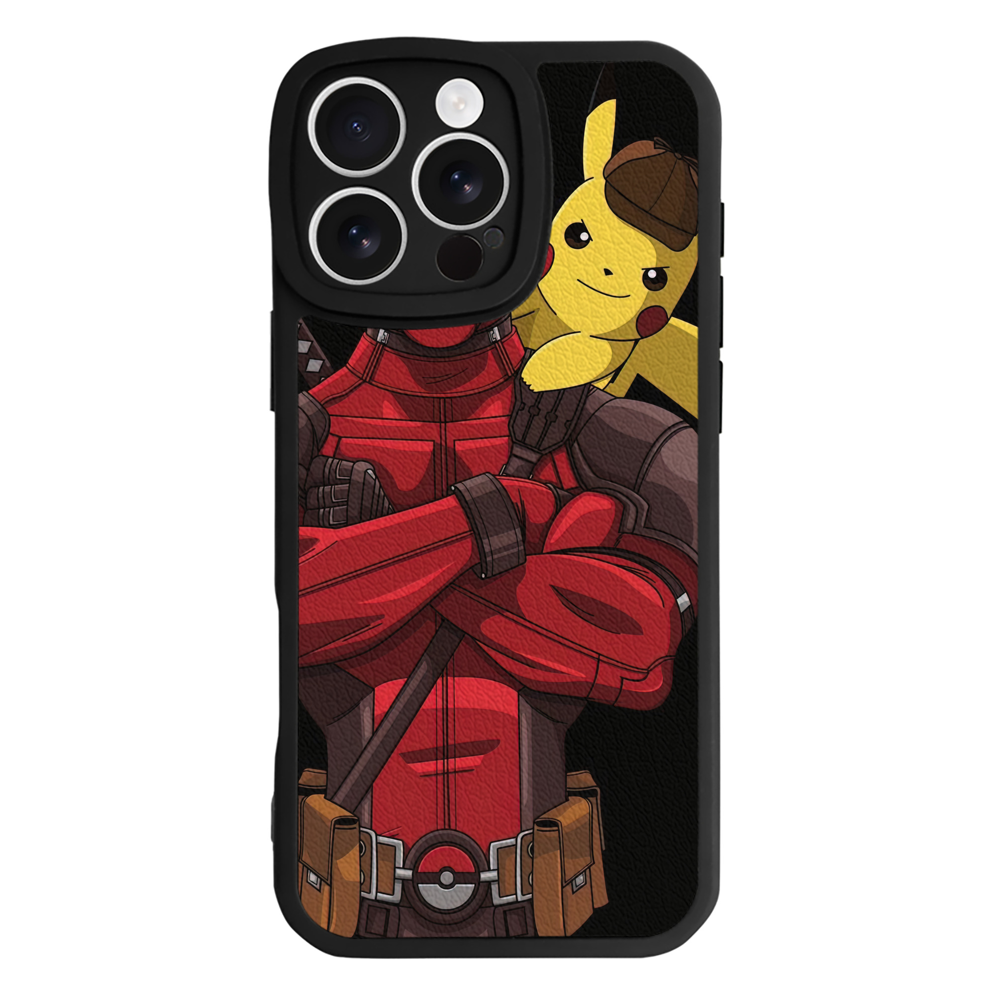 （画像用） Deadpool デッドプール 【iPhone 16シリーズ対応】シリコンスマホケース（レザー調） 材質：シリコン